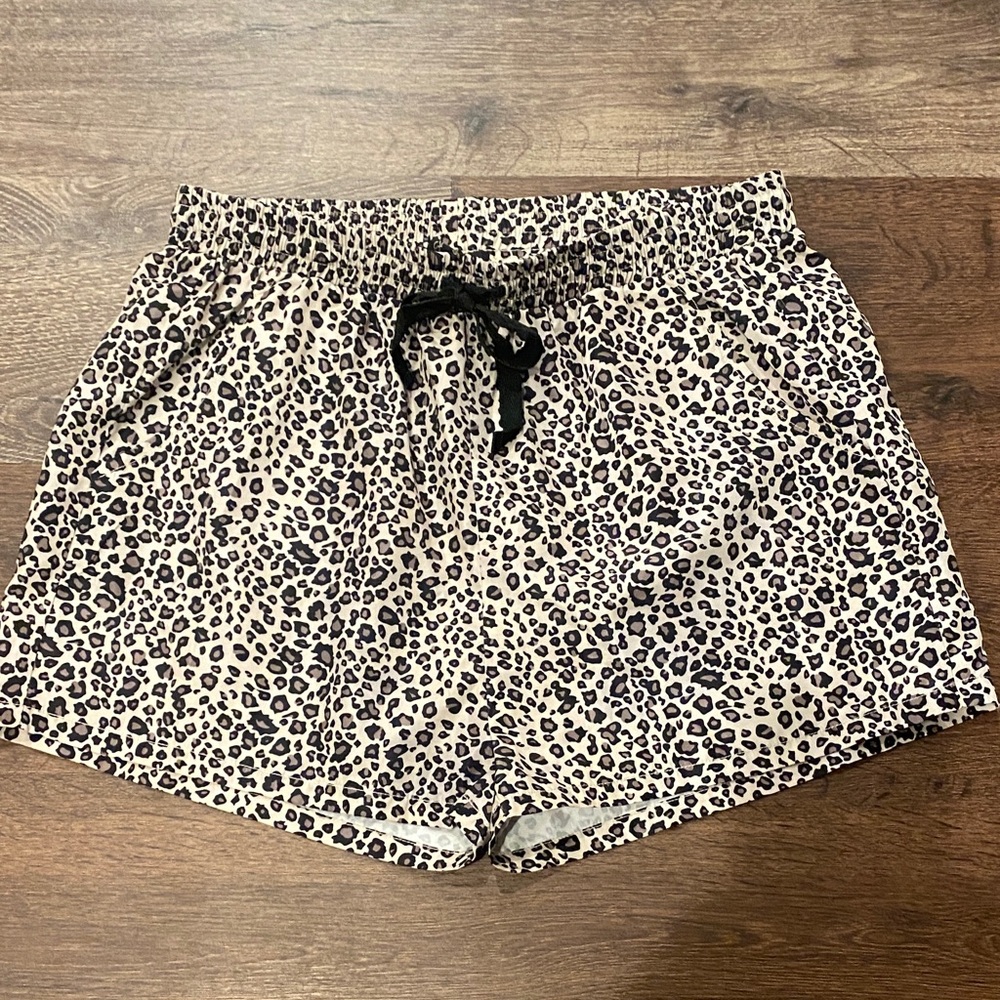 Shinestar High Waist Leopard Print Shorts